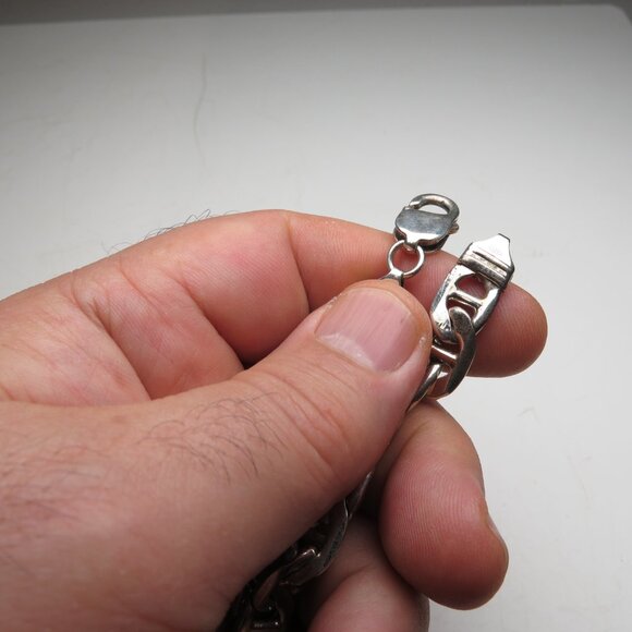 *925 Sterling Silver Links Men's Necklace 85gr/24" - Picture 4 of 5